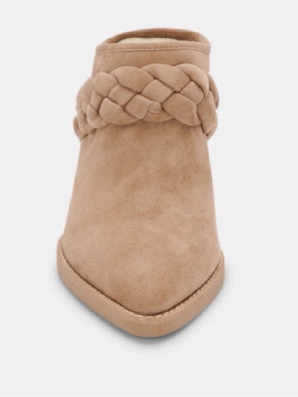 Dolce Vita Braided Suede Mule - Taupe Women Size 9 Shoes